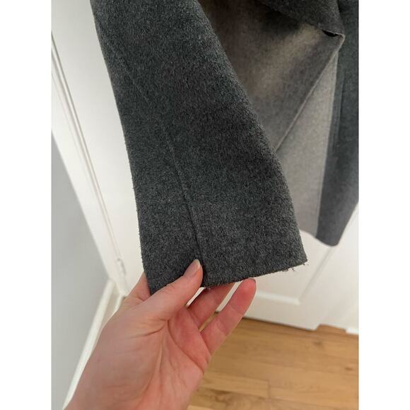 Diane Von Furstenberg Womens XS Shannon Jacket Wool Blend Gray Colorblock Felted - Picture 9 of 16